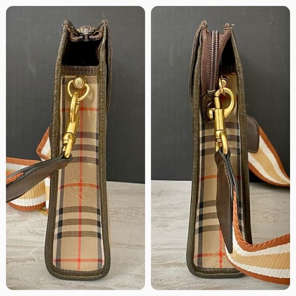 BURBERRYS Nova Check Canvas Leather Clutch/Crossbody - Picture 12 of 17